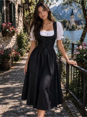 Kruger Black Authentic Drindl Dress